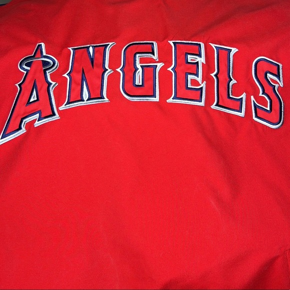 NEW Official MLB Los Angeles Anaheim Angeles Baseball Pullover Windbreaker M - Picture 10 of 14
